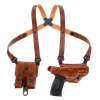 Galco MC202 Miami Classic Shoulder System Size Fits Chest Up To 56" Tan Leather Fits Beretta 92F/FS Fits Taurus PT100 Fits Taurus PT101 Right Hand