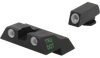 Meprolight USA 102263301 Tru-Dot Sight Set Green Tritium Front/Orange Tritium Rear/Black Frame, Compatible w/ Glock 26/27, Post/Dovetail Mount