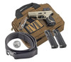 Smith & Wesson M&P9 M2.0 Metal Compact Spec Series VI 9mm 4" 15rd, Champagne, w/ Acro P-2 Optic, Bag, Belt, Knife 14634