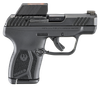 Ruger 13758 LCP Max Compact Frame 380 ACP 10+1 2.80" Black Nitride Barrel, Black Nitride Alloy Steel Serrated Slide, Black Polymer Frame Textured Grip, Ruger ReadyDot Reflex Sight