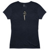 WOMEN'S HULA GIRL TRI-BLEND T-SHIRT 2X-LARGE NAVY