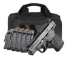 Smith & Wesson 14750 M&P Shield Plus Bundle Micro-Compact 9mm Luger 13+1, 3.10" Black Armornite Stainless Steel Barrel & Serrated Slide, Matte Black Polymer Frame,  Thumb Safety, 6 Mags & Bag