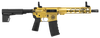 Hi-Point HP15P-300BLKGOLD HP 15P 300 Blackout 30+1 10.50" Black Threaded Barrel, Gold Aluminum Receiver w/Picatinny Rail, M-LOK Handguard, Blade Black Polymer Brace, Black B5 P Type 23 Grip