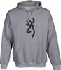 MARK HEATHER GRAY XXLARGEBROWNING HOODIE BRANDED BUCK 