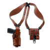 Galco VHS4104 VHS 4.0 Shoulder System Vertical Ambidextrous, Size Fits Chest Up To 56", Tan Leather, Fits L Frame S&W Model 686 (4" Barrel)