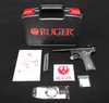 In stock Ruger 40187 Mark IV 22/45 22 LR 10+1, 5.50" Stainless Bull Barrel, Blued Drilled & Tapped Steel Receiver & Polymer Frame, Black Checkered Polymer Grip Ambidextrous