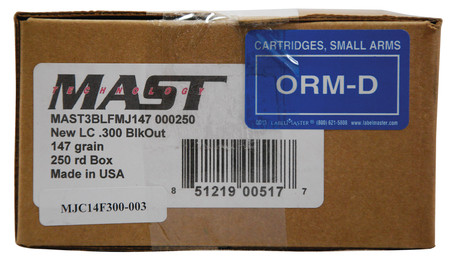 1,000 rounds SAL MAST .300 AAC Blackout 147 Grain Full Metal Jacket FMJ .300 AAC Blackout