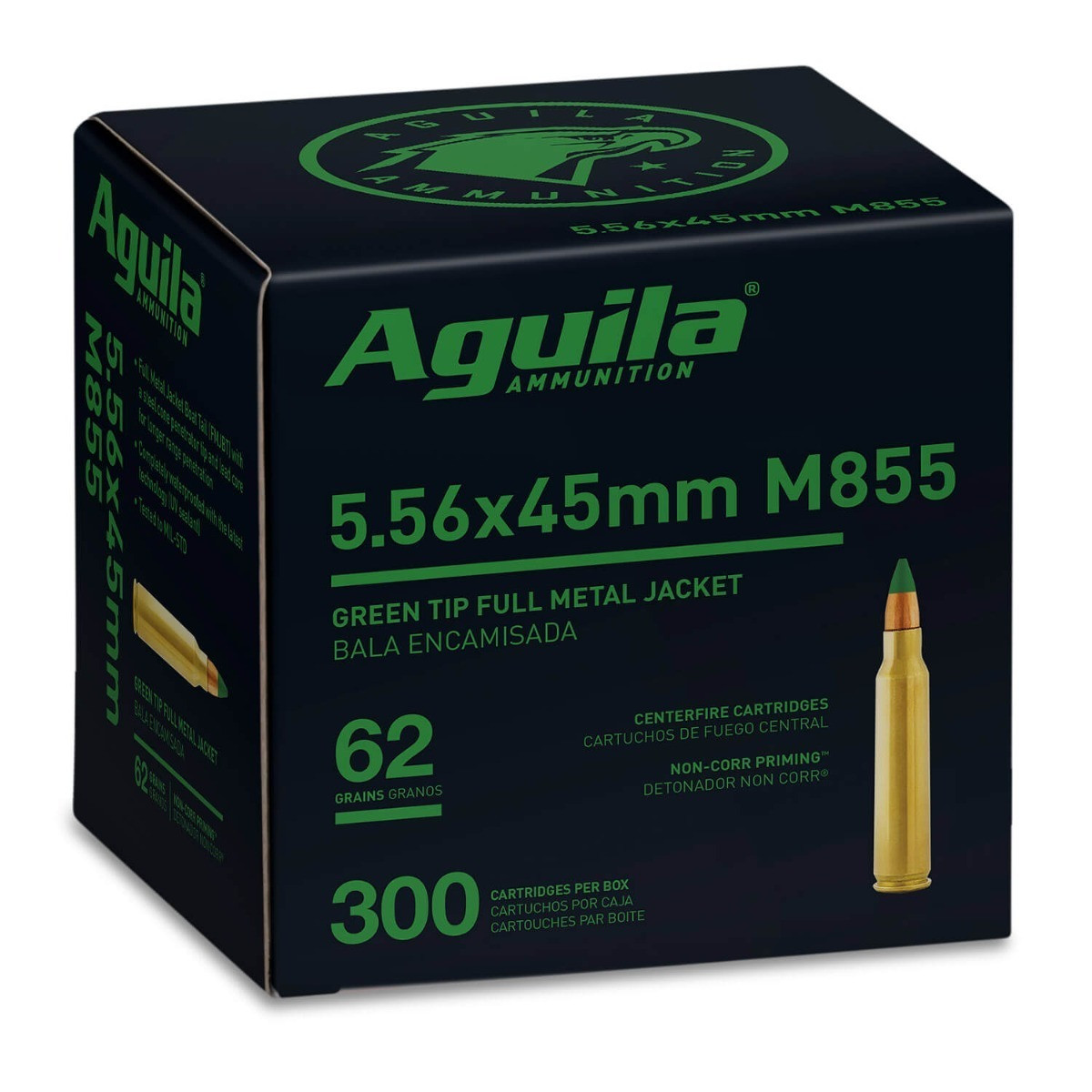 Aguila 5.56 NATO Ammo 62gr FMJ Ammunition - 300 Rounds