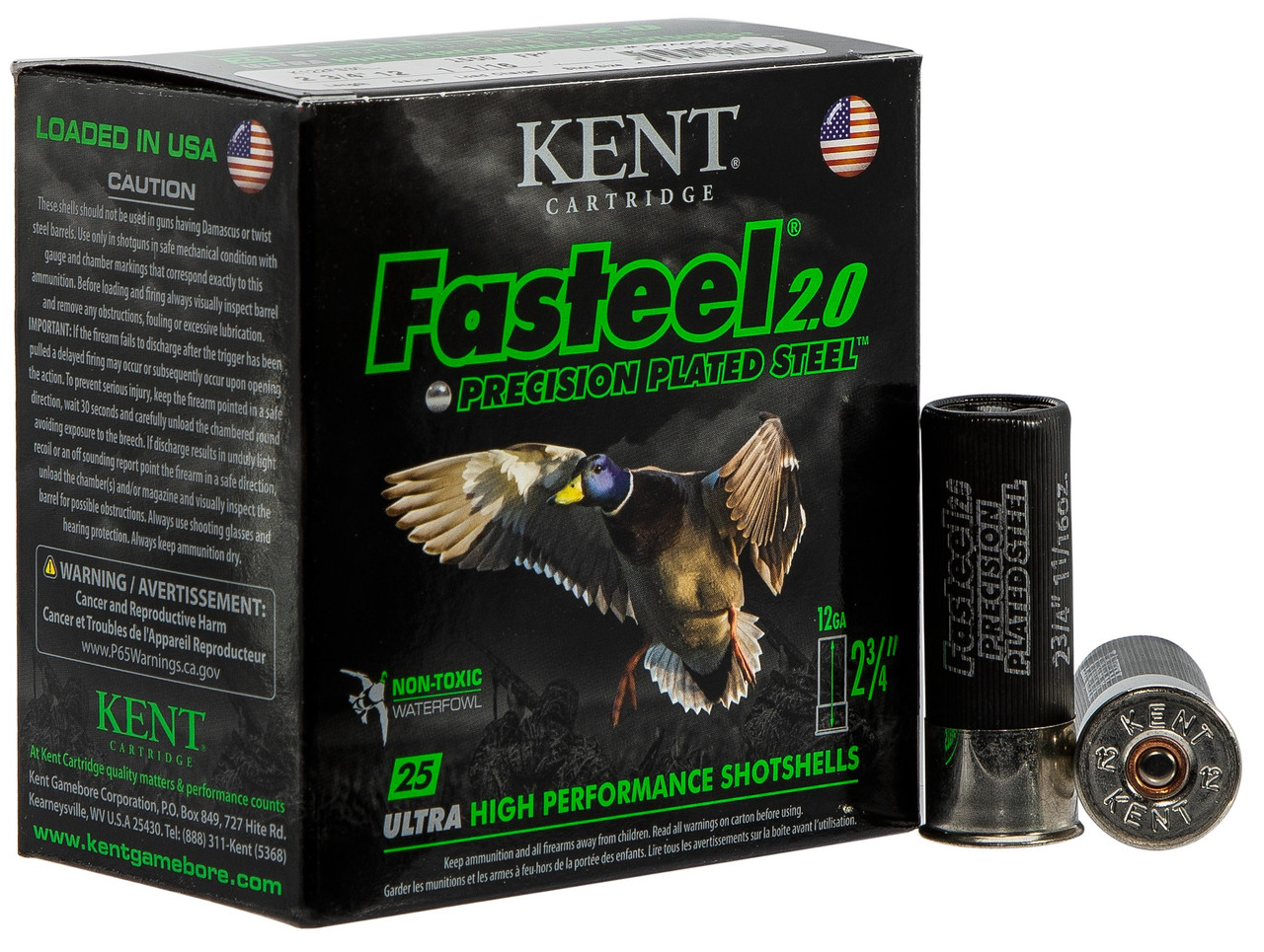 Kent Cartridge K122FS303 Fasteel 2.0 12 Gauge 2.75 in 1 1/16 oz 3 Shot 25 Per Box/ 10 Case, Shotgun Shells