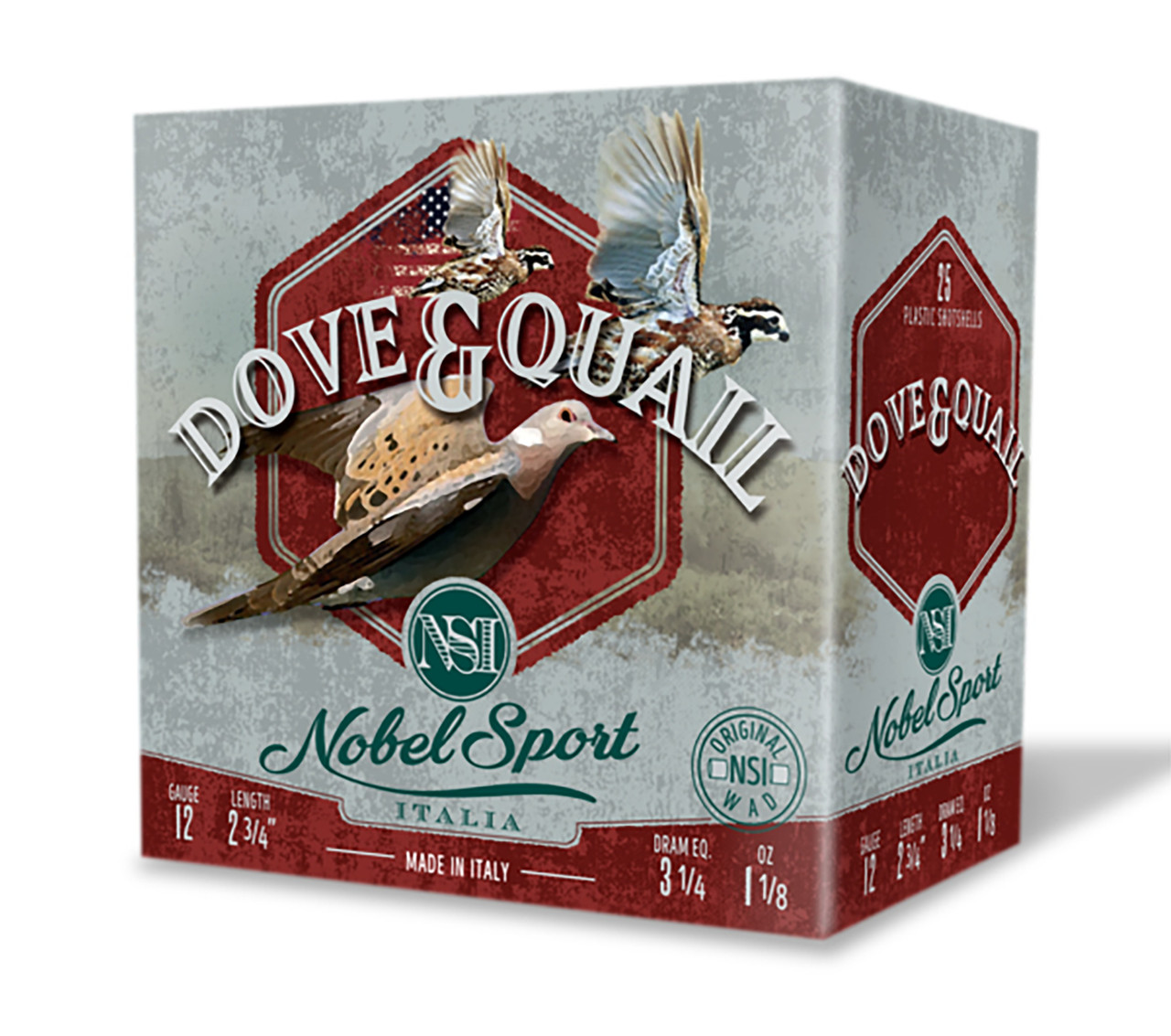 Nobel/Eurosports LLC ANSF126 Dove & Quail 12Gauge 2.75 1 1/8oz 6Shot 250rds/Box, Shotshell Lead Loads