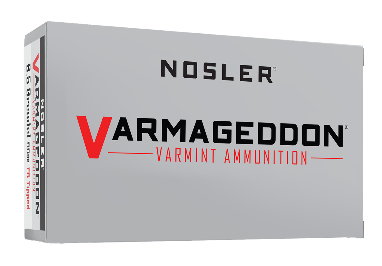 Nosler Varmageddon 6.5 Grendel Ammunition 20 Rounds 90 Grain Nosler Varmageddon Polymer Tipped Flat Base Projectile 2800fps