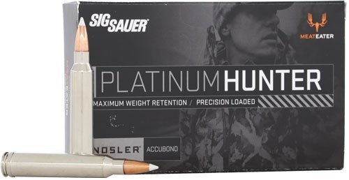 Sig Sauer Platinum Hunter 300 Winchester Magnum Ammo 180 Grain Nosler AccuBond Bonded Polymer Tip Box of 20