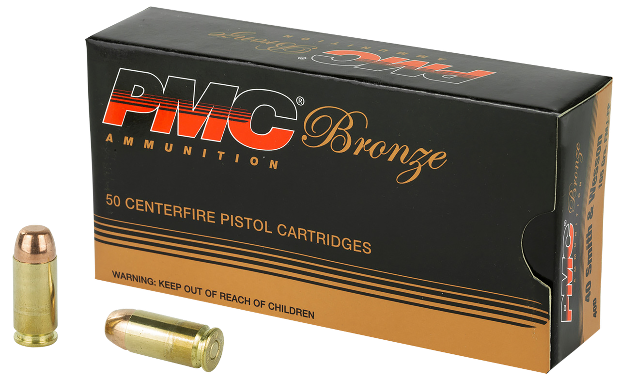 PMC 40D -Bronze Handgun 40 S&W 165 GR Full Metal Jacket (FMJ) 50 rounds