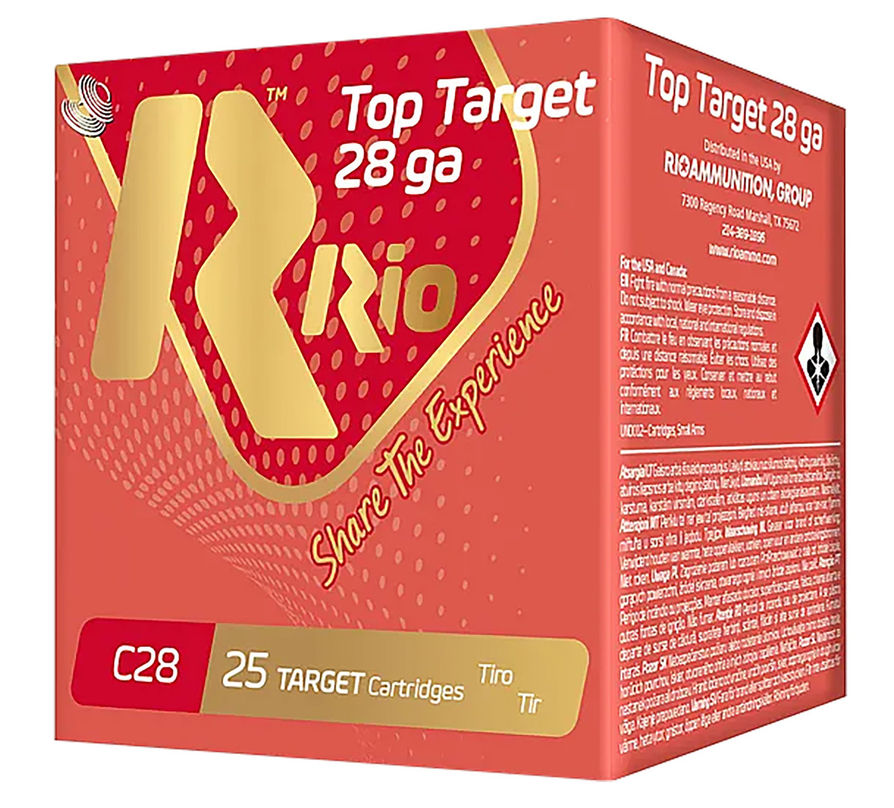 Rio Ammunition RCHV286 Game Load 28Gauge 2.75 1oz 6Shot 25 Per Box/10 Case, Shotshell Lead Loads