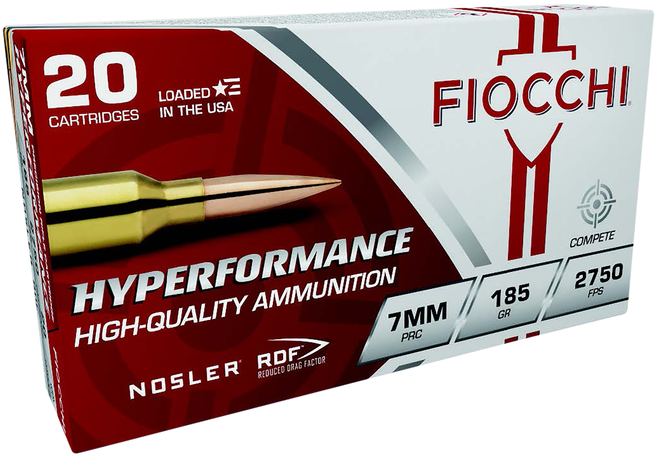 Fiocchi 7PRCRD Hyperformance Match 7mmPRC 185gr Nosler Reduced Drag Factor 20 Per Box/10 Case