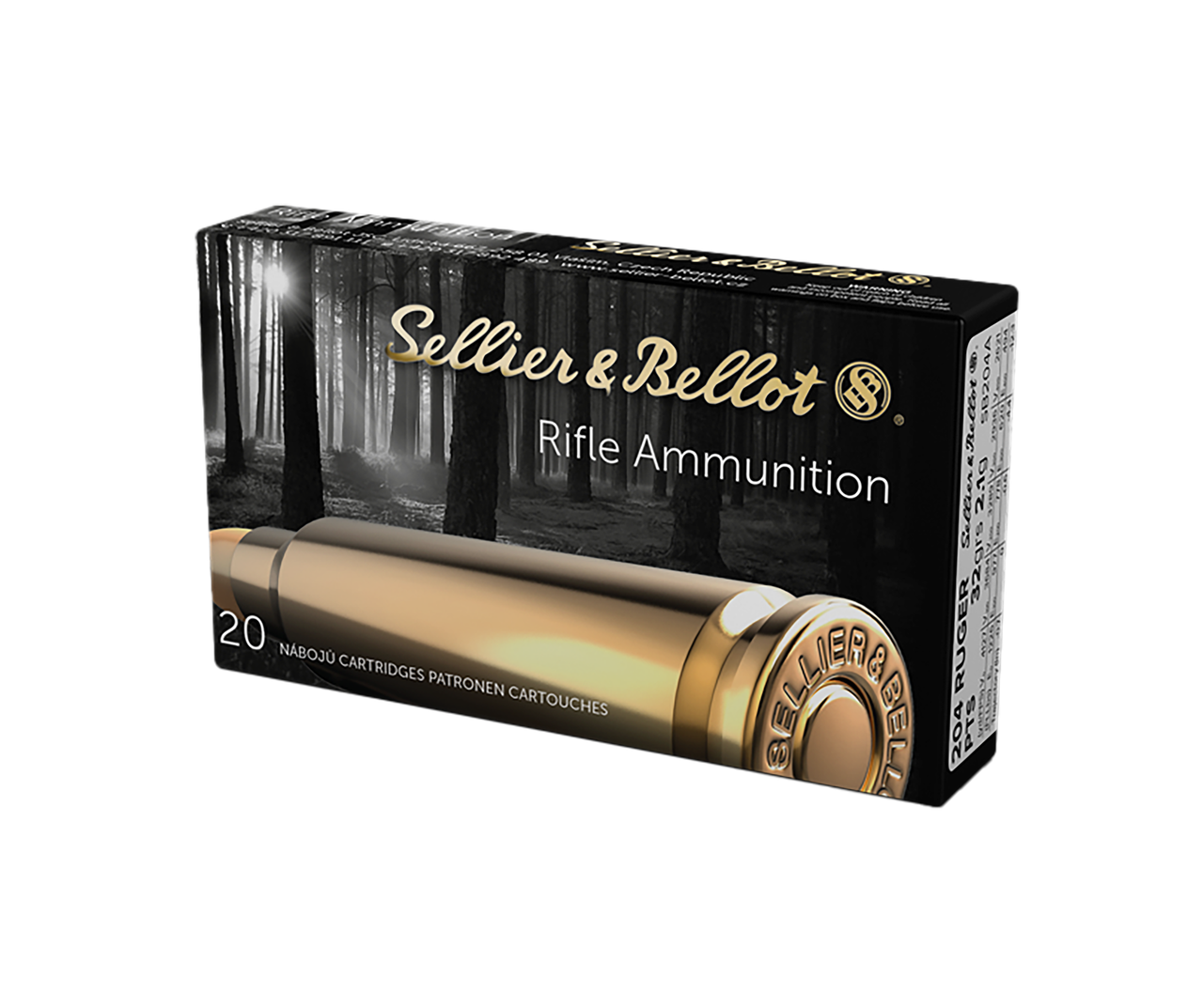 Sellier & Bellot SB204A 204Ruger 32gr Plastic Tip Special 20 Per Box/50 Case Centerfire, Rifle Ammunition