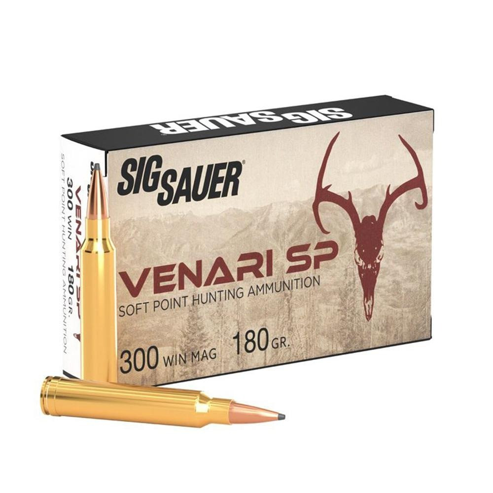 Sig Sauer V300WMSP18020 Venari 300WinMag 180gr Soft Point 20 Per Box/10 Case Centerfire, Rifle Ammunition