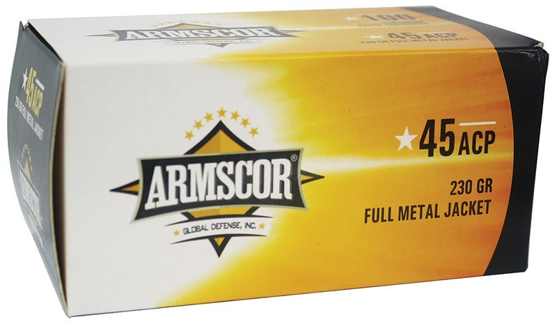 Armscor 50443 Precision Value Pack 45ACP 230gr Full Metal Jacket 100 Per Box/12 Case Centerfire, Handgun Ammunition