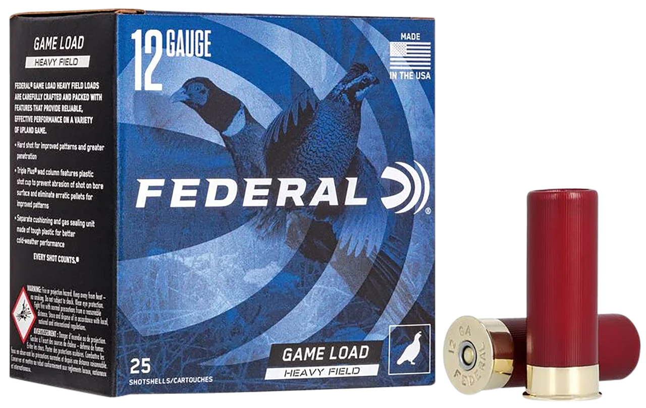 Federal H1256 Game-Shok Heavy Field 12Gauge 2.75 in 1 1/4oz 6Shot 25 Per Box/10 Case, Shotgun Shells