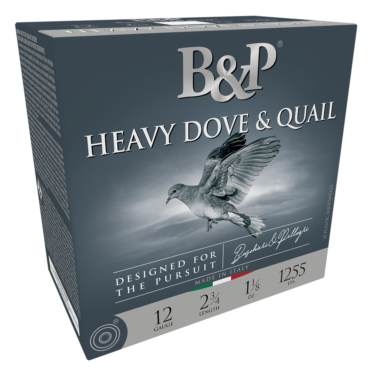 B&P 12B18D75 Heavy Dove & Quail 12Gauge 2.75 in 1 1/8oz 7.5Shot 25 Per Box/10 Case, Shotgun Shells