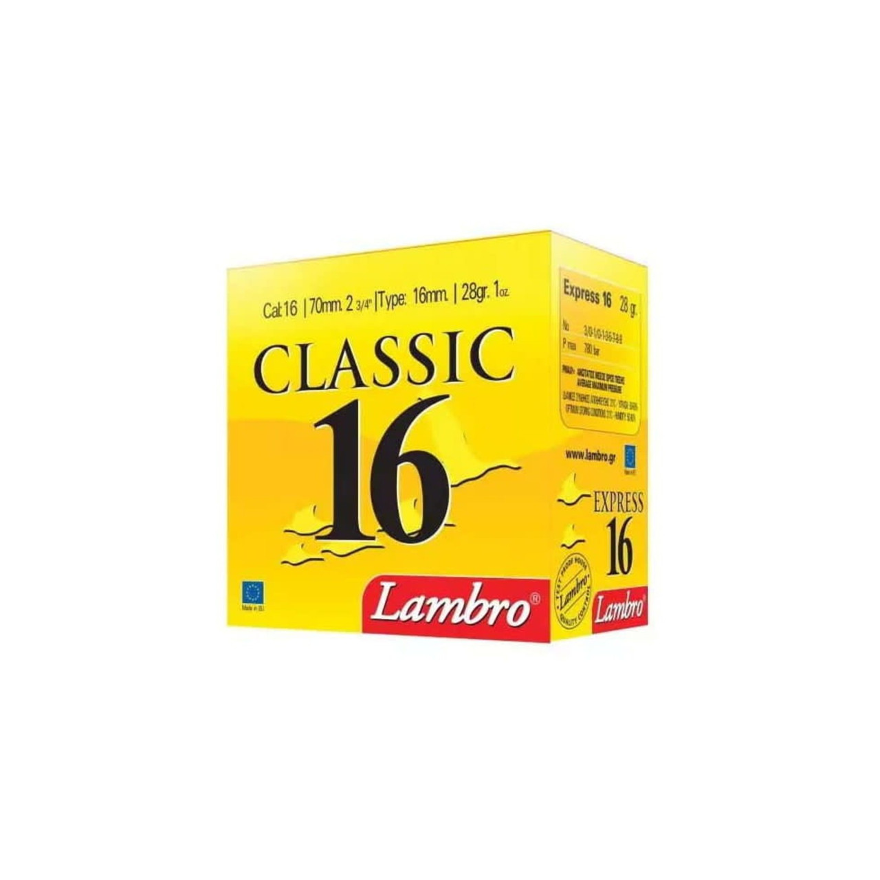 Lambro 16 Gauge Ammo 1 oz #8 Birdshot Ammunition - 250 Rounds