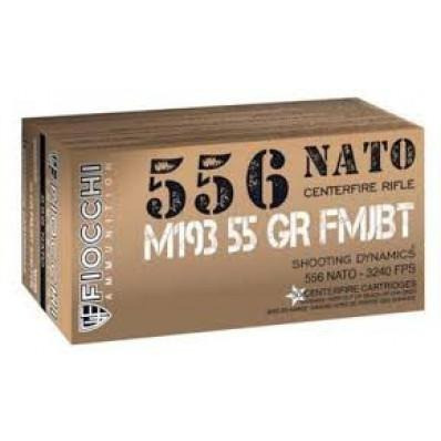 Fiocchi 5.56 NATO Ammo 55gr FMJBT Ammunition - 1000 Rounds