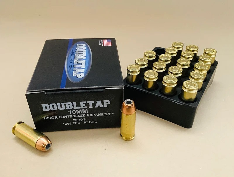 DoubleTap 10mm Auto Ammunition 20 Rounds JHP 180 Grain
