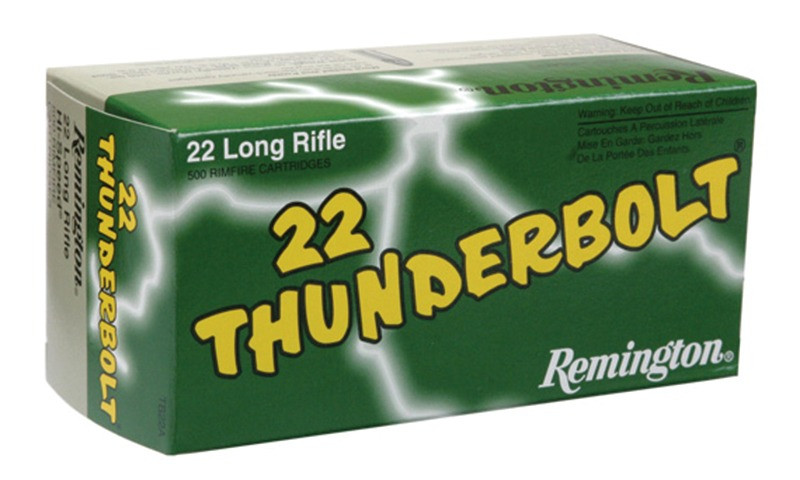 Remington Thunderbolt 22LR Ammo 40 Grain Round Nose Box of 500 (10 Boxes of 50)