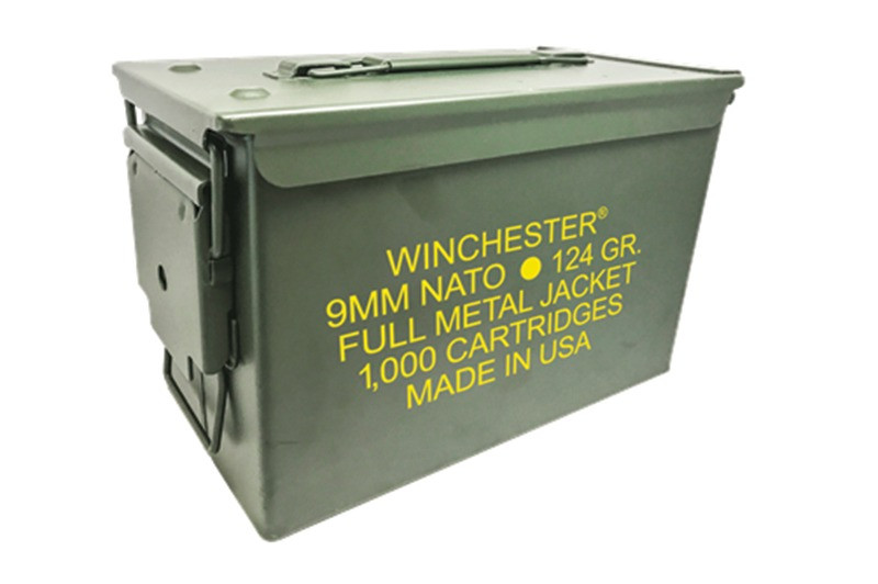 Winchester 9mm Ammo 124gr FMJ Ammunition - 1000 Rounds
