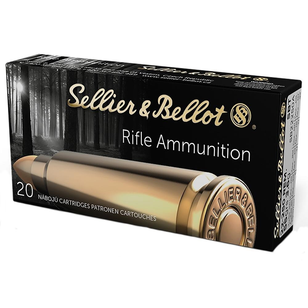 Sellier & Bellot SB22250A 22-250Rem 55gr Sierra GameKing Boat Tail Soft Point 20 Per Box/25 Case Centerfire, Rifle Ammunition