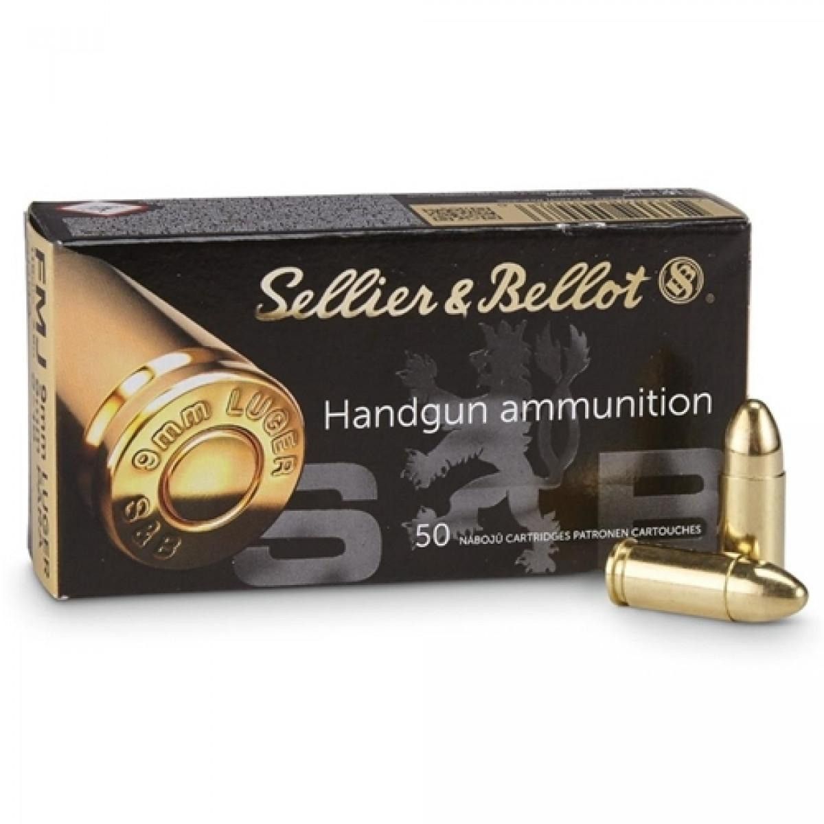 Sellier & Bellot 9mm Luger Ammo 124gr FMJ Ammunition - 1000 Rounds