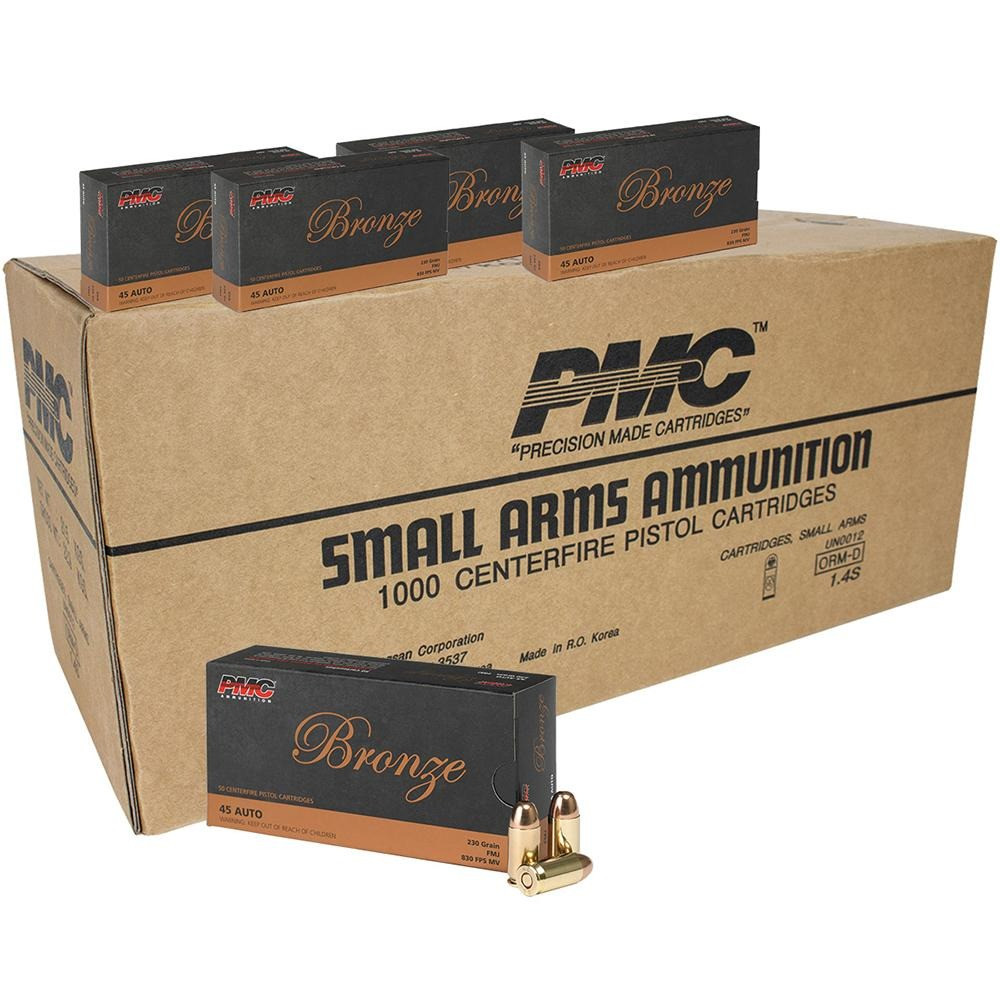 PMC .45 ACP Ammo 230gr FMJ Ammunition - 1000 Rounds