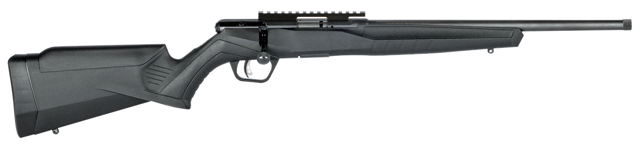 Savage Arms 70803 B Series FV-SR Full Size 17 HMR 10+1 16.25" Matte Black Heavy Threaded Barrel, Matte Black Picatinny Rail Carbon Steel Receiver, Matte Black Fixed Synthetic Stock, Right Hand