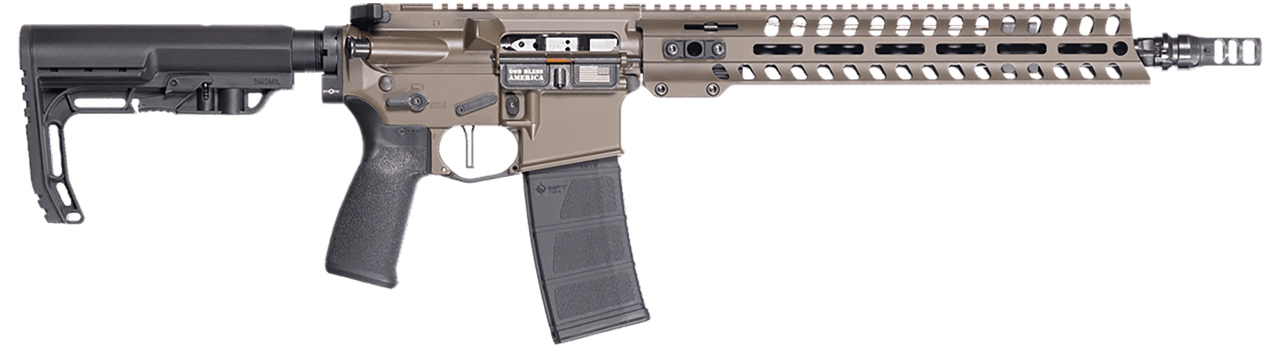 POF 02047 Minuteman DI 5.56 NATO 30+1 13.75" Black Nitride Match Grade Threaded BBL, Patriot Brown Cerakote Alum Rcvr w/Pic Rail, MFT Minimalist Black Synthetic Stock & MFT Engage V2 Grip,Tactical Rifles
