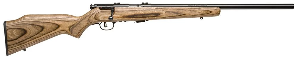 Savage Arms 25700 Mark II BV Full Size 22 LR 5+1 21″ Matte Black Heavy Button Rifled Barrel, Matte Black Drilled & Tapped Carbon Steel Receiver, Satin Brown Fixed Laminate Stock, Right Hand