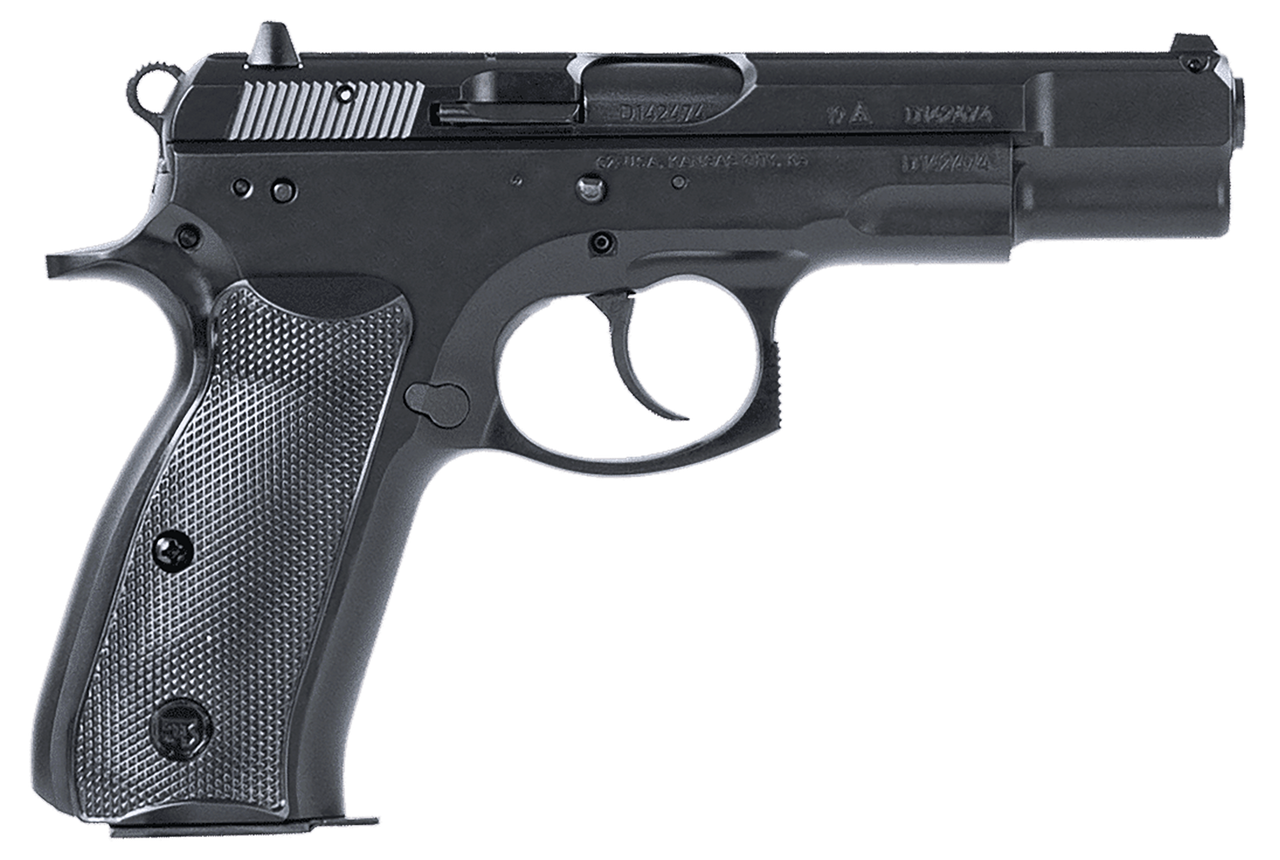 CZ-USA 01130 CZ 75 BD *CA Compliant 9mm Luger 10+1 4.60 in Black Steel Barrel, Black Serrated Steel Slide, Black Polycoat Steel Frame w/Beavertail, Black Plastic Grip, Pistol