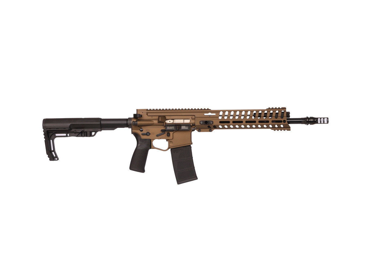 POF 02161 P415 Edge 5.56 NATO 30+1 13.75" Black Nitride Steel Threaded BBL, Burnt Bronze Cerakote Pic Rail Alum Rcvr, M-LOK Handguard, 11" Renegade Handguard 6 Position MFT Minimalist Black Synthetic Stock & Grip,Tactical Rifles