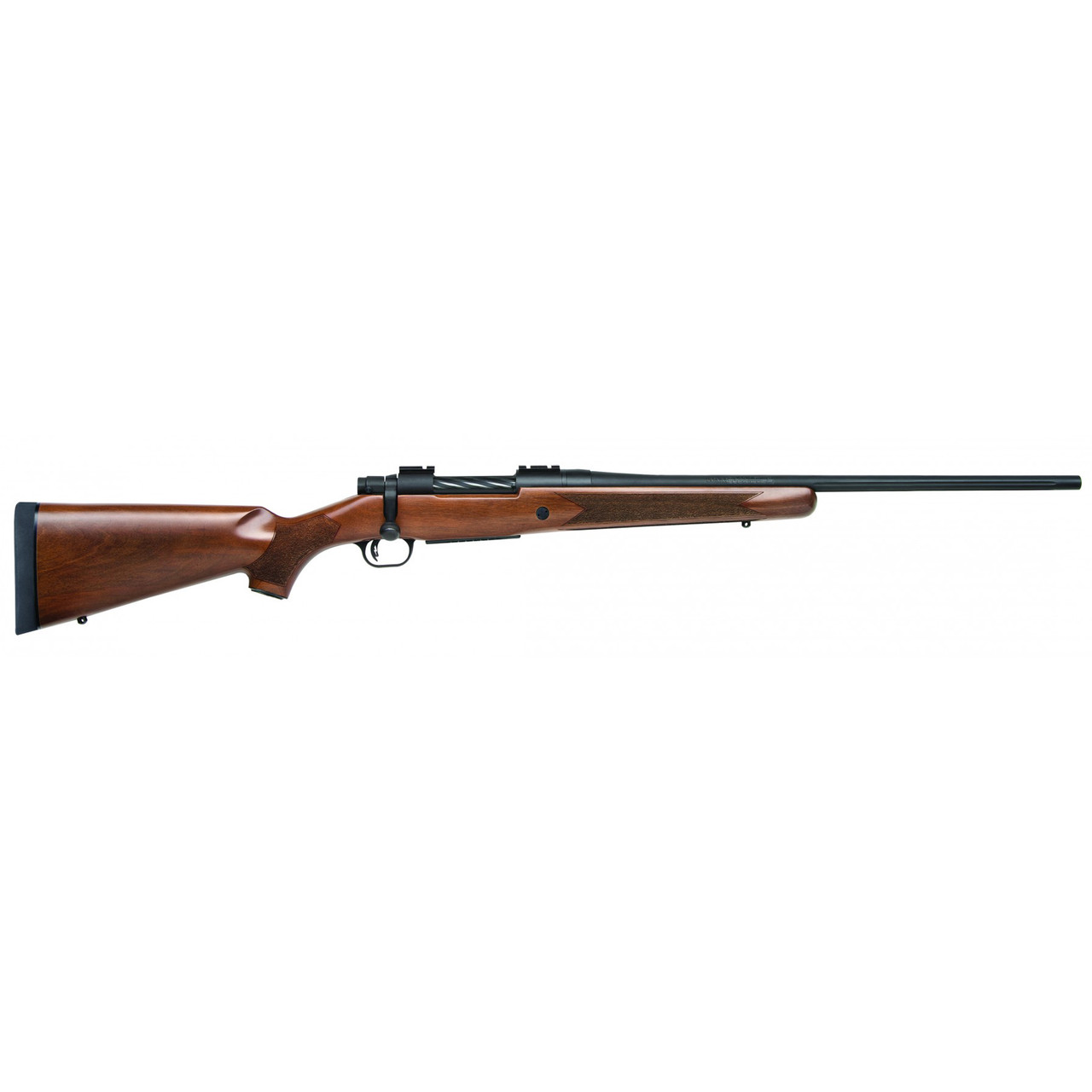 Mossberg 27890 Patriot Walnut 30-06 Springfield 5+1 22 in Fluted Barrel w/Recessed Match Crown, Matte Blued Metal Finish, Spiral-Fluted Bolt, Walnut Stock, Drop Box, Magazine, Adjustable LBA Trigger, Rifle