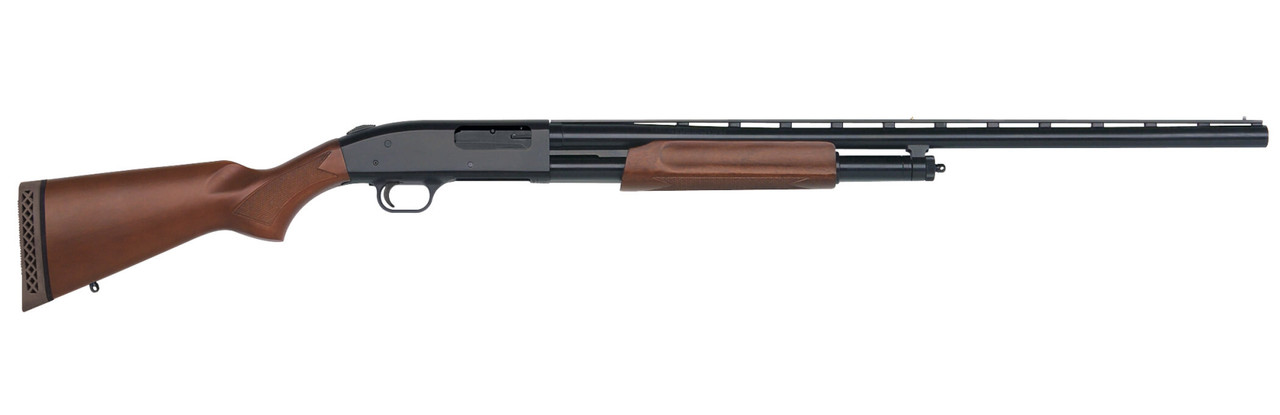 Mossberg 50120 500 All Purpose Field 12 Gauge 3 in 5+1 28 in Vent Rib Barrel, Blued Metal Finish, Dual Extractors, Wood Stock, Safety, Includes Accu-Set Chokes, Shotgun