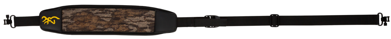 Browning 12201419 Waterfowl Sling made of Mossy Oak Bottomland Neoprene with 25.50 in-50 in OAL, Adjustable Design & Swivel for, Rifle/Shotgun