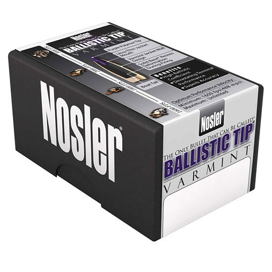 Nosler Ballistic Tip Hunting 25 Caliber (257 Diameter) Bullets 100 Grain Polymer Tip Box of 50