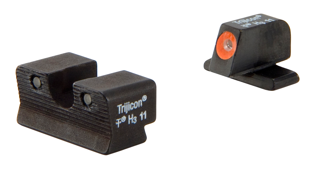 Trijicon 600752 HD Night Sights Night Sight Set Front Green/Orange Outline, Rear Green/Black Outline, Black Frame, Fits Springfield Armory XD-S/XD-E (Excluding OSP Models) Dovetail Mount