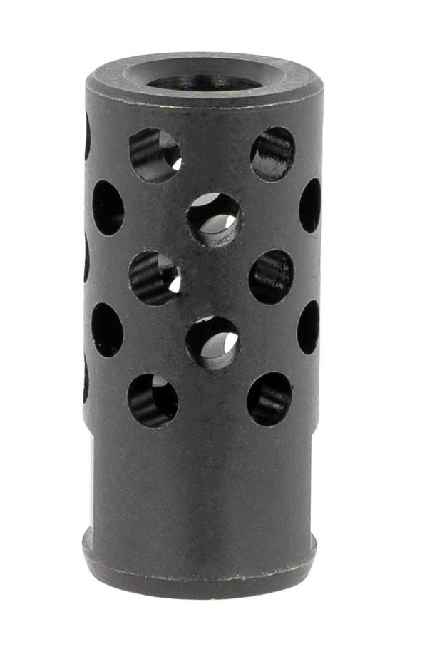 Ruger 90699 Radial Ported Muzzle Brake 35 Caliber Black Oxide Steel with 1/2 in-28 tpi Threads, 1.75 in OAL & .8 in Diameter