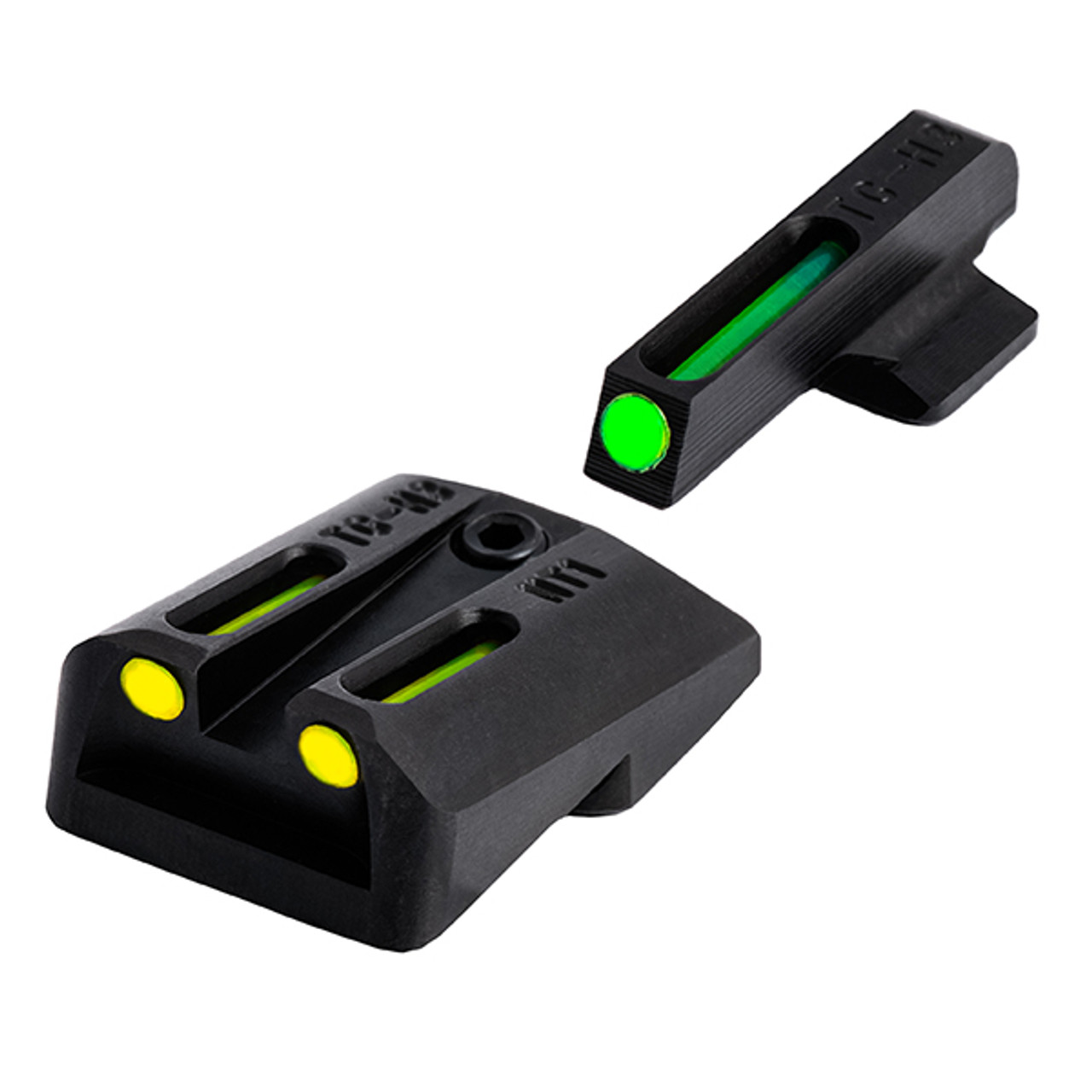 TruGlo TGTG131NT1Y TFO  Green/Tritium/Fiber Optic Front Sight-Yellow/Tritium/Fiber Optic Rear Sight 1911 Government