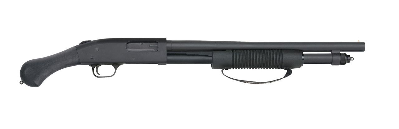 Mossberg 50639 590 Shockwave 12 Gauge Pump 3″ 6+1 18.50″ Matte Blued Heavy-Walled Barrel, Drilled & Tapped Matte Blued Stainless Steel Receiver, Black Raptor Birdshead Grip