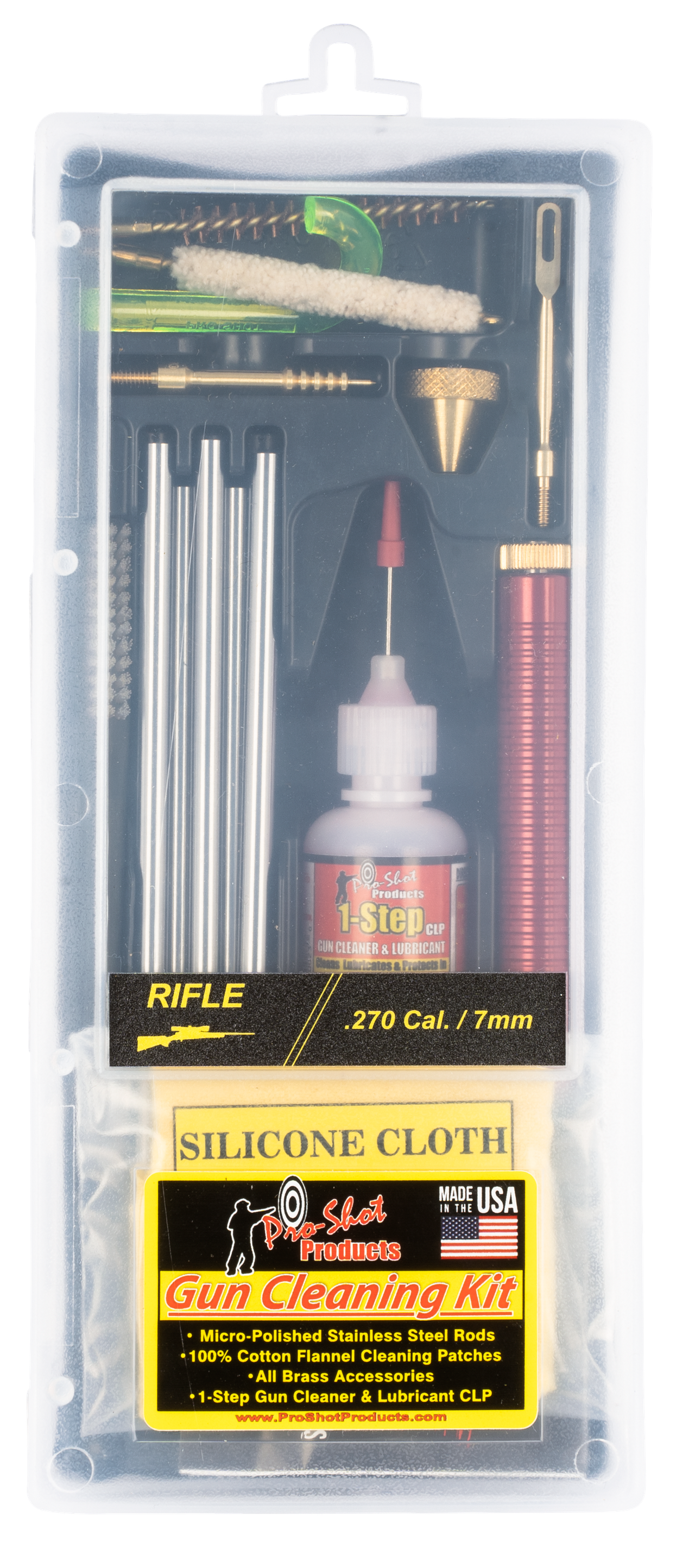Pro-Shot R2707KIT Classic Box Kit Multi-Caliber, Rifle/Black Plastic Case