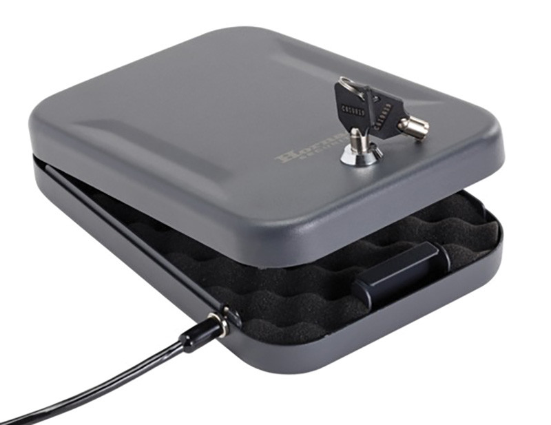 Hornady 95210 Lock Box  XL Key Entry Black Steel Holds 1 Handgun 10″ L x 7″ W x 2″ D