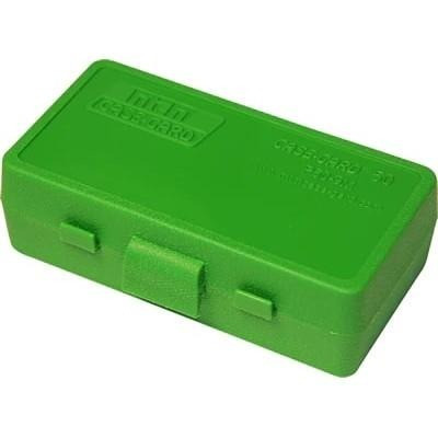 MTM Case-Gard P-50 Original Series Flip Top Handgun Ammo Box .44 Special/.44 Magnum Holds 50 Rounds Green P50-44-10