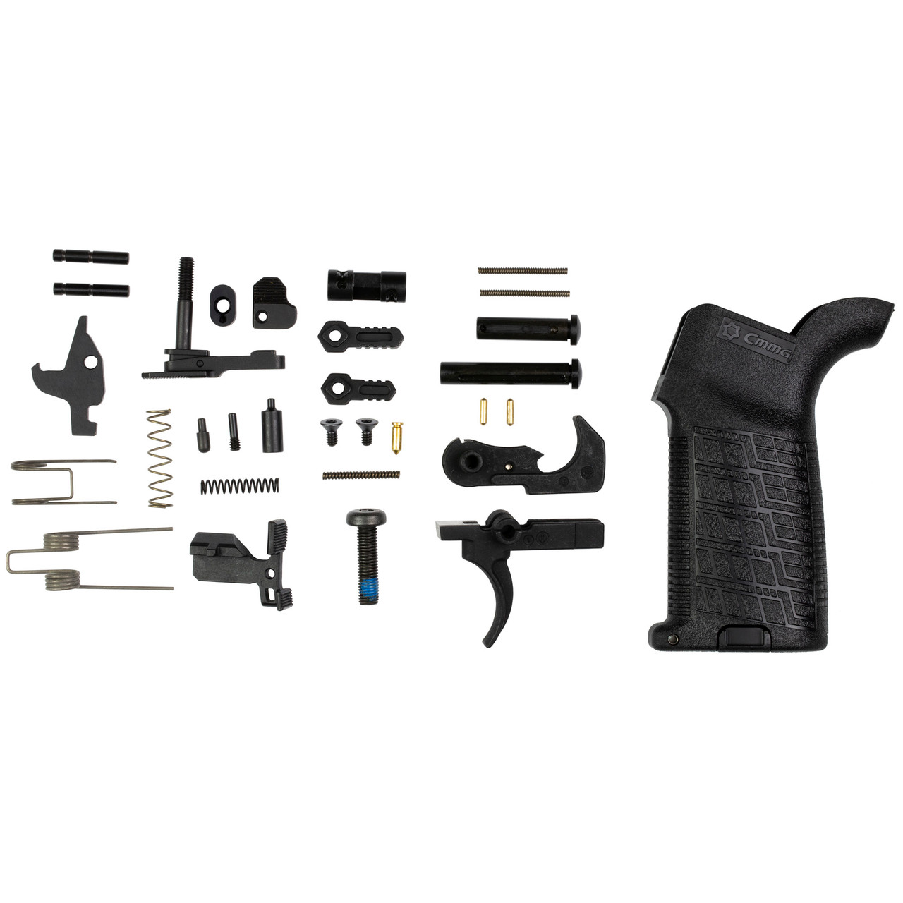 CMMG Zeroed Lower Parts Kit 38CA62B, MK3, Lower Receiver Parts Kit with Ambi Safety Selector, Fits AR10, Black 38CA62B