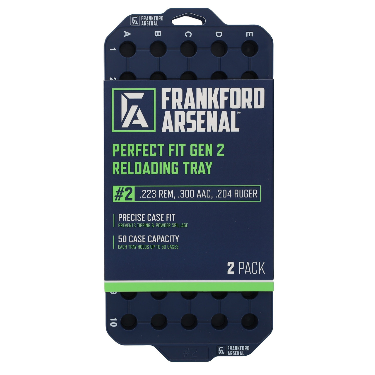 Frankford Arsenal Perfect Fit Tray, Style 5, Reloading Tray, Fits 308/6.5 Creedmoor, Blue, 2 Trays are Inlcuded 1183640